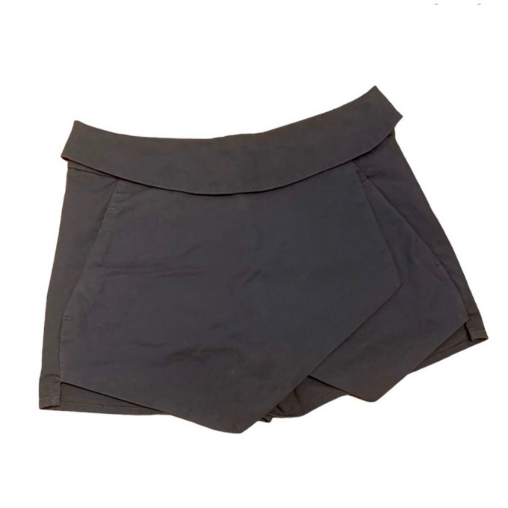 Aritzia Talula Women's Berklee Asymmetrical Envelope Skirt/Skort Sz 00 Dark Grey